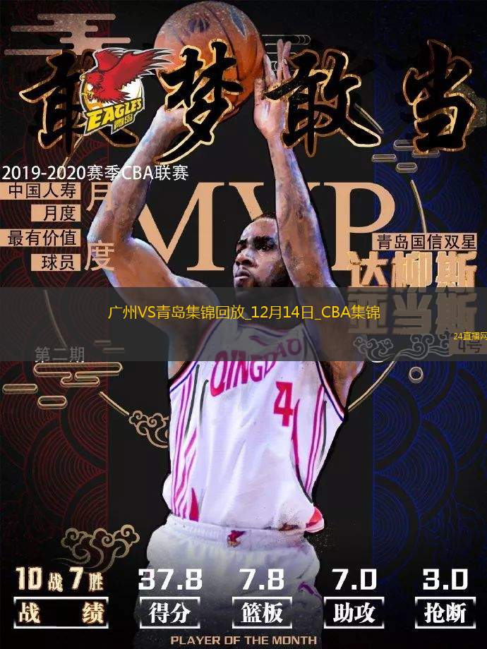 12月14日CBA常规赛广州-青岛精彩镜头